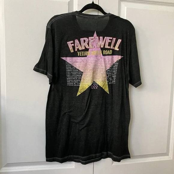 Elton John 2022 Farewell Yellow Brick Road  Tour Burnout T-shirt Large - Picture 2 of 3